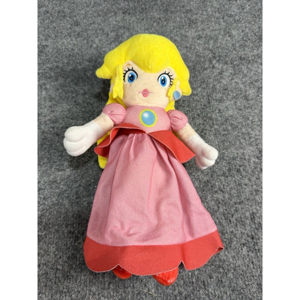 Super Mario Bros Princess Peach 12" Plush โ Nintendo Basic Fun 2024 โ Pink Dress
